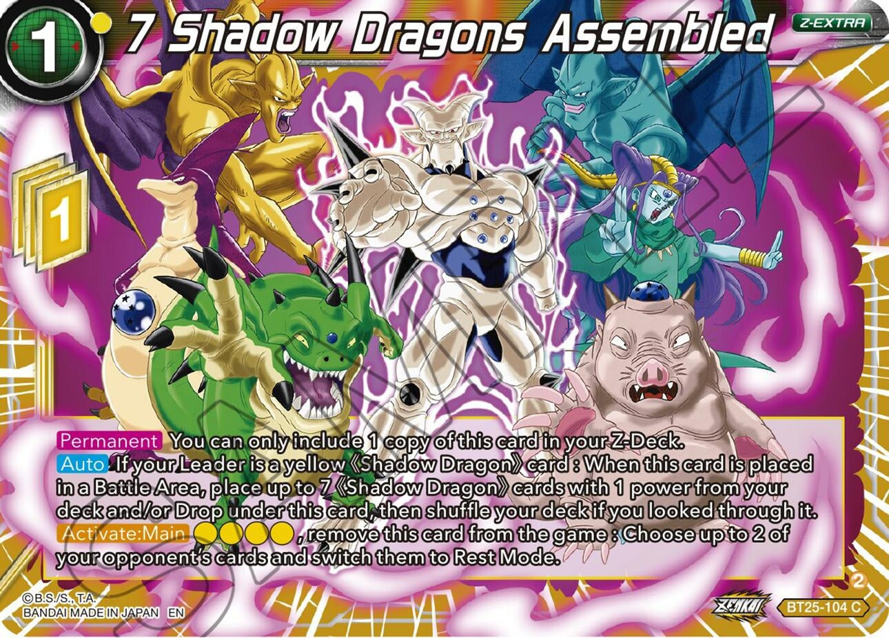 Image for 7 Shadow Dragons Assembled (Legend of the Dragon Balls) (BT25-104) - Dragon Ball Super: Masters
