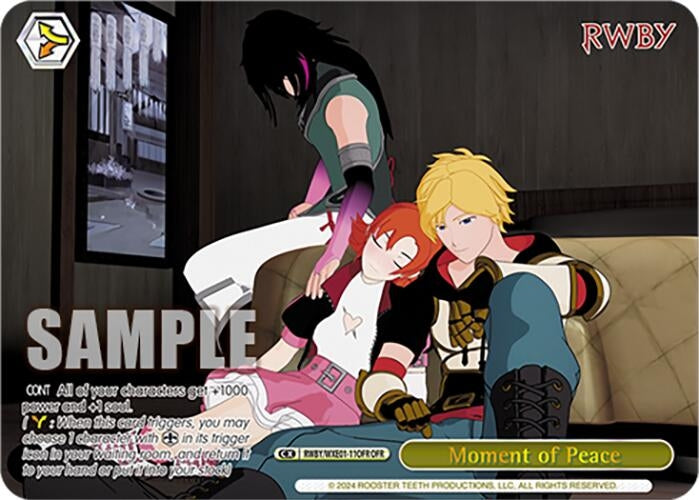 Image for Moment of Peace (OFR) (RWBY Premium Booster) (RWBY/WXE01-11OFR OFR) - Weiss Schwarz