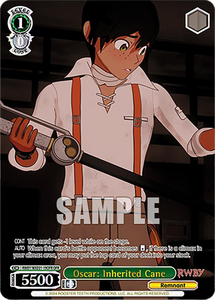 Image for Oscar: Inherited Cane (OFR) (RWBY Premium Booster) (RWBY/WXE01-19OFR OFR) - Weiss Schwarz