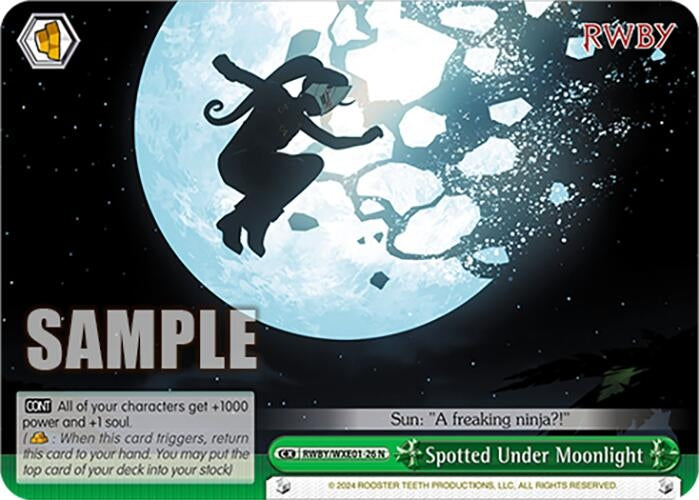 Image for Spotted Under Moonlight (RWBY Premium Booster) (RWBY/WXE01-26 N) - Weiss Schwarz