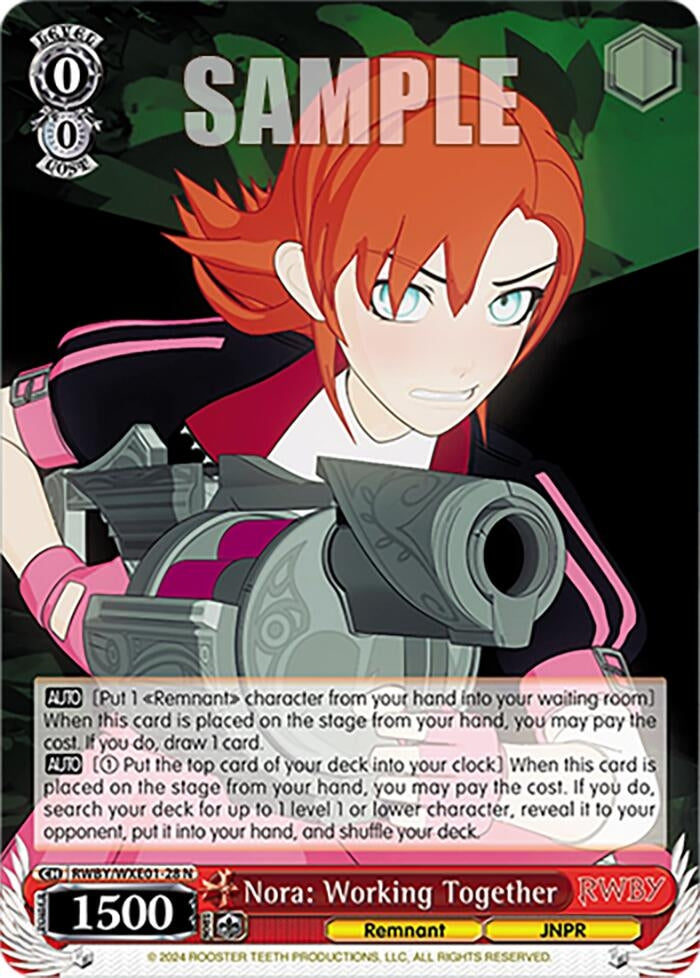 Image for Nora: Working Together (RWBY Premium Booster) (RWBY/WXE01-28 N) - Weiss Schwarz