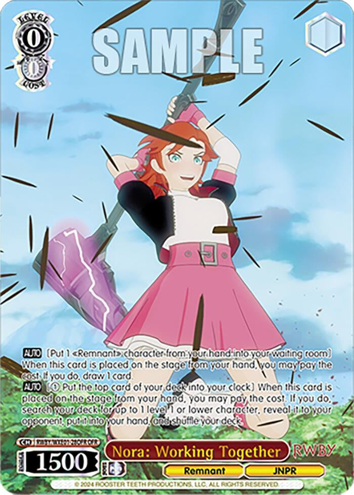Image for Nora: Working Together (OFR) (RWBY Premium Booster) (RWBY/WXE01-28OFR OFR) - Weiss Schwarz