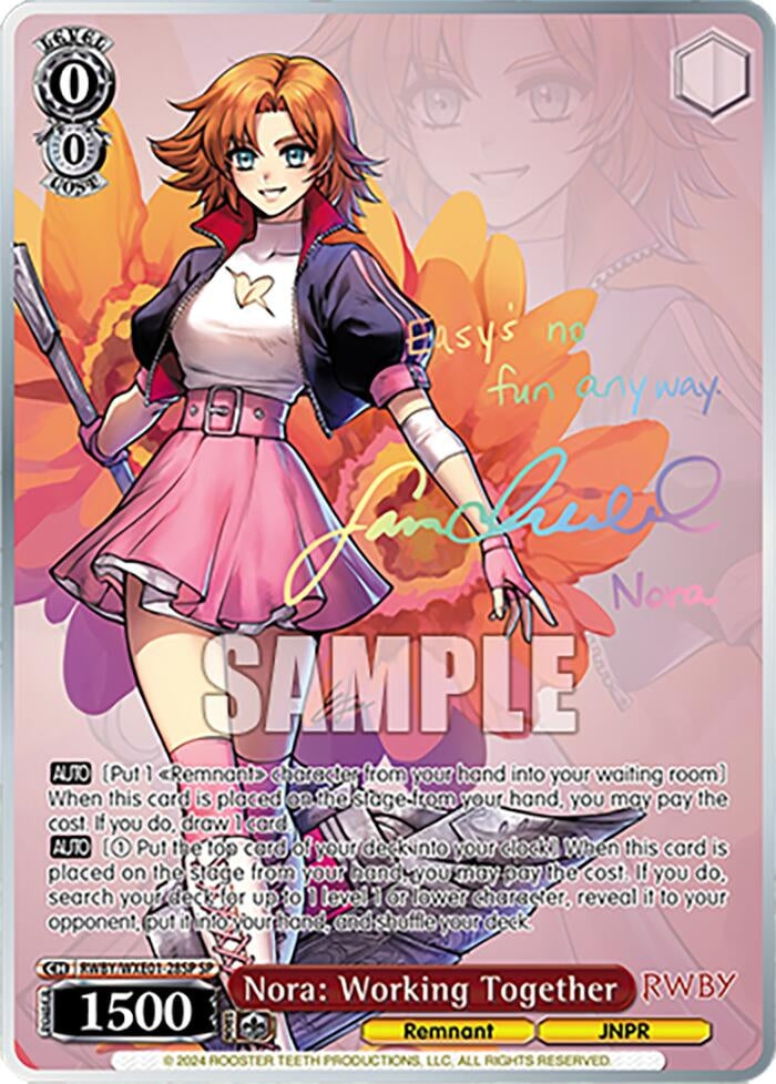 Image for Nora: Working Together (SP) (RWBY Premium Booster) (RWBY/WXE01-28SP SP) - Weiss Schwarz