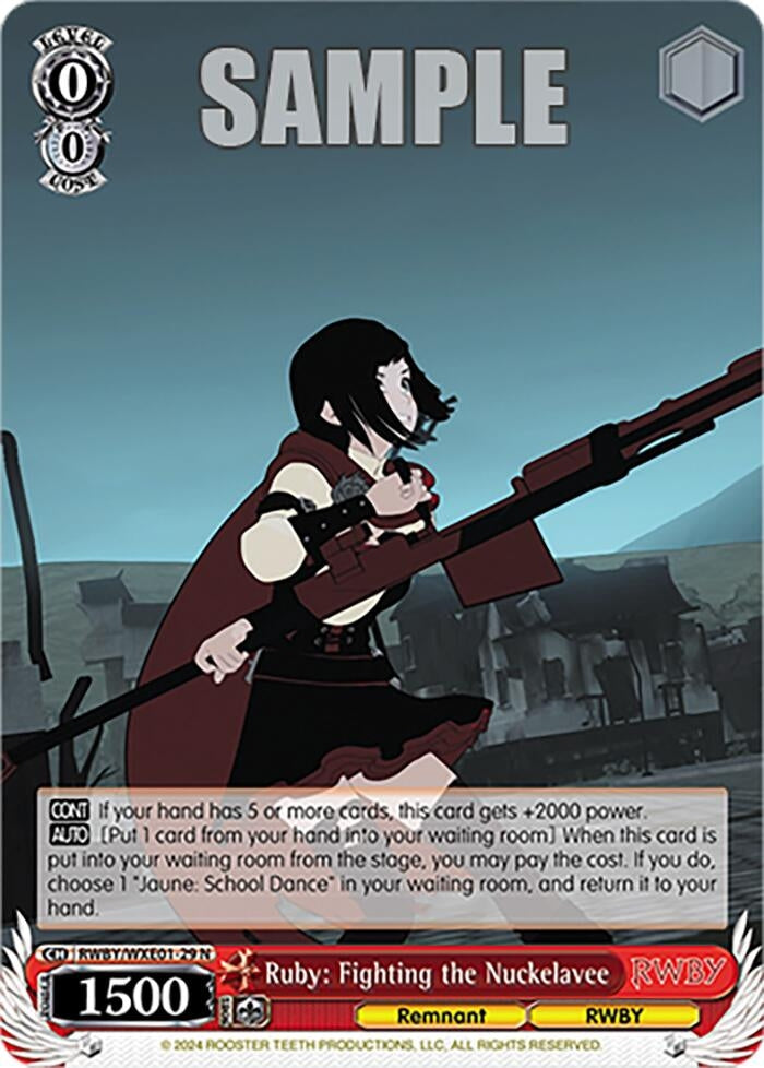 Image for Ruby: Fighting the Nuckelavee (RWBY Premium Booster) (RWBY/WXE01-29 N) - Weiss Schwarz
