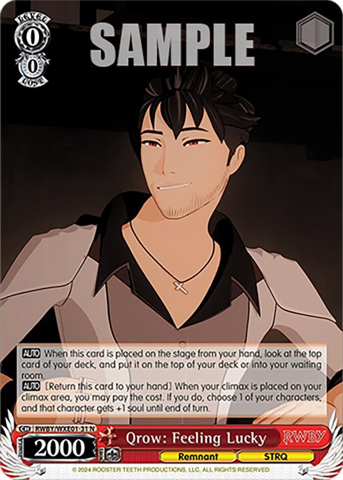 Image for Qrow: Feeling Lucky (RWBY Premium Booster) (RWBY/WXE01-31 N) - Weiss Schwarz