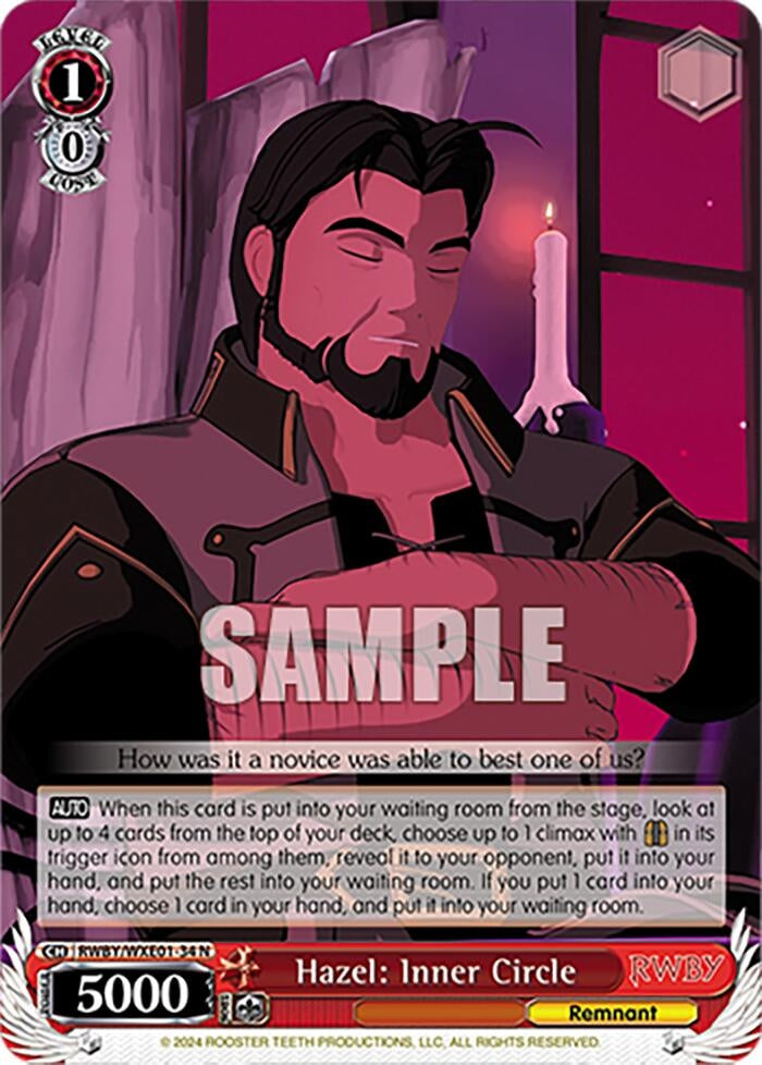 Image for Hazel: Inner Circle (RWBY Premium Booster) (RWBY/WXE01-34 N) - Weiss Schwarz