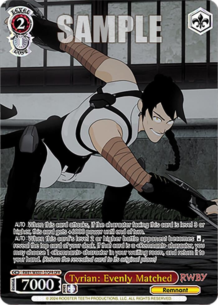 Image for Tyrian: Evenly Matched (OFR) (RWBY Premium Booster) (RWBY/WXE01-37OFR OFR) - Weiss Schwarz