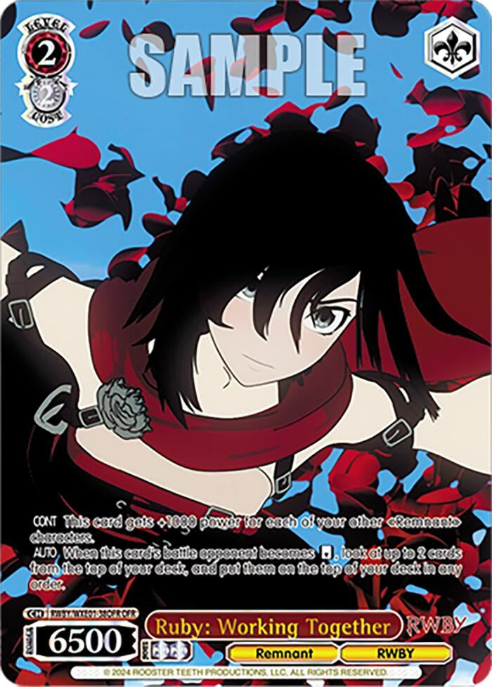 Image for Ruby: Working Together (OFR) (RWBY Premium Booster) (RWBY/WXE01-38OFR OFR) - Weiss Schwarz