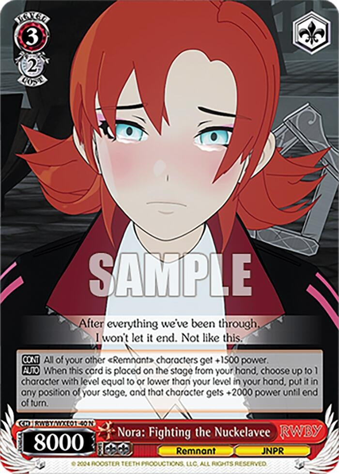 Image for Nora: Fighting the Nuckelavee (RWBY Premium Booster) (RWBY/WXE01-40 N) - Weiss Schwarz