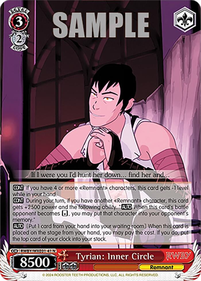 Image for Tyrian: Inner Circle (RWBY Premium Booster) (RWBY/WXE01-41 N) - Weiss Schwarz
