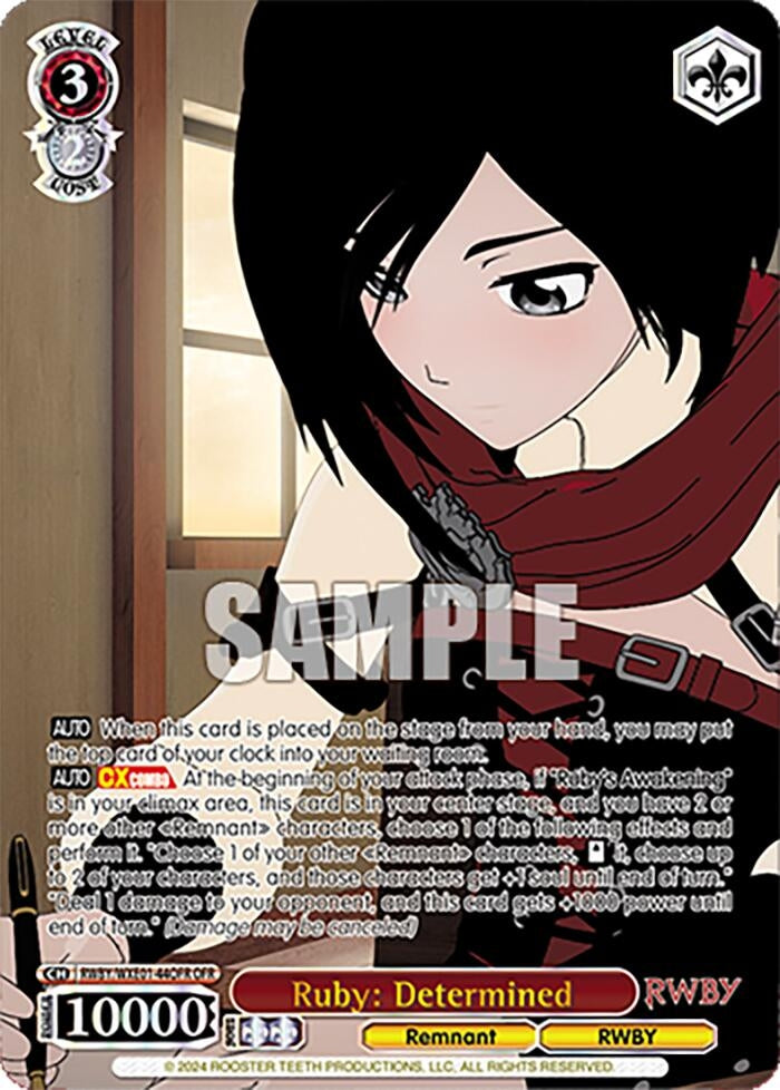 Image for Ruby: Determined (OFR) (RWBY Premium Booster) (RWBY/WXE01-44OFR OFR) - Weiss Schwarz