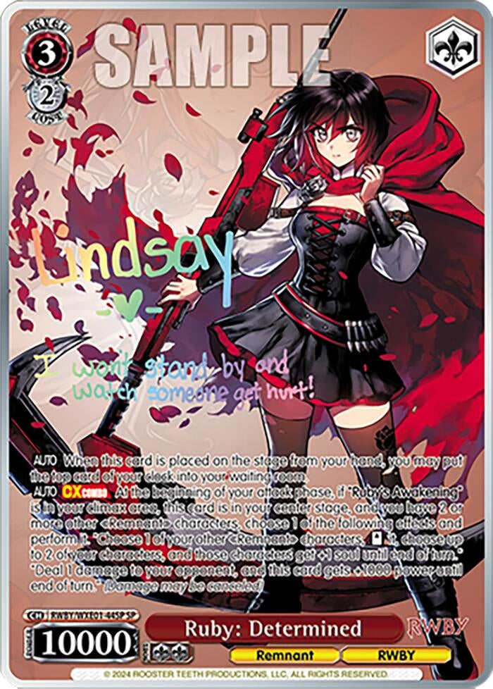 Image for Ruby: Determined (SP) (RWBY Premium Booster) (RWBY/WXE01-44SP SP) - Weiss Schwarz