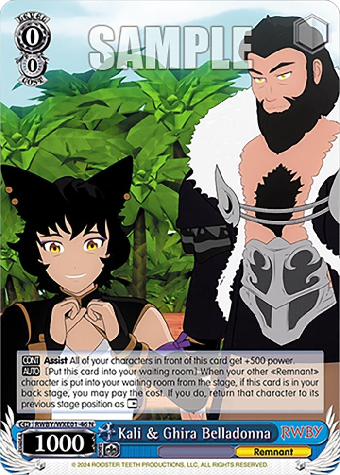 Image for Kali & Ghira Belladonna (RWBY Premium Booster) (RWBY/WXE01-46 N) - Weiss Schwarz