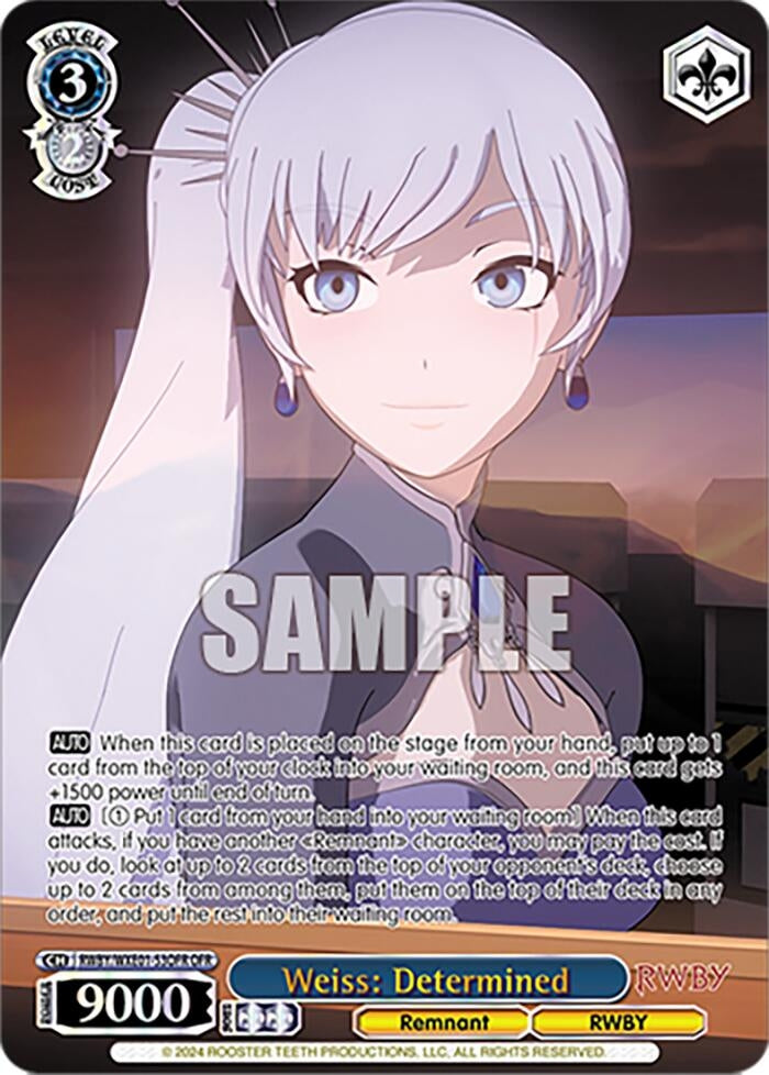 Image for Weiss: Determined (OFR) (RWBY Premium Booster) (RWBY/WXE01-53OFR OFR) - Weiss Schwarz