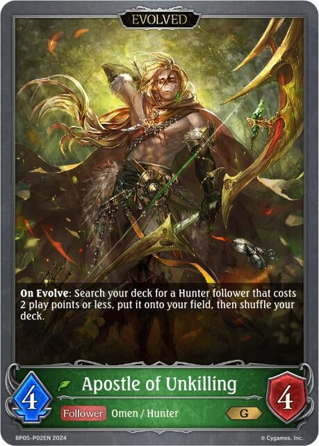 Image for Apostle of Unkilling (Evolved) - P02EN (Foil) (BP05: Omens Eternal) (BP05-P02EN) - Shadowverse: Evolve
