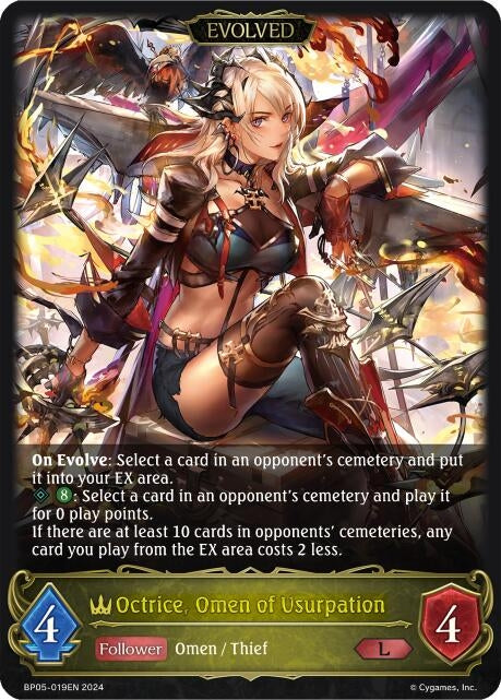 Image for Octrice, Omen of Usurpation (Evolved) (BP05: Omens Eternal) (BP05-019EN) - Shadowverse: Evolve