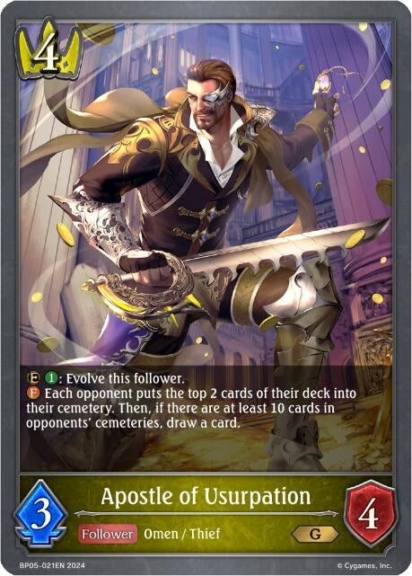 Image for Apostle of Usurpation (BP05: Omens Eternal) (BP05-021EN) - Shadowverse: Evolve