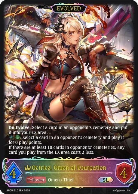 Image for Octrice, Omen of Usurpation (Evolved) (SL) (BP05: Omens Eternal) (BP05-SL05EN) - Shadowverse: Evolve