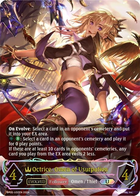 Image for Octrice, Omen of Usurpation (U) (BP05: Omens Eternal) (BP05-U02EN) - Shadowverse: Evolve