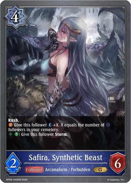 Image for Safira, Synthetic Beast (BP05: Omens Eternal) (BP05-040EN) - Shadowverse: Evolve