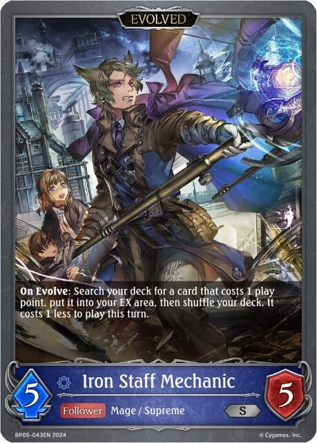 Image for Iron Staff Mechanic (Evolved) (BP05: Omens Eternal) (BP05-043EN) - Shadowverse: Evolve