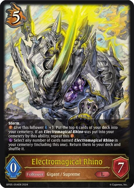 Image for Electromagical Rhino (BP05: Omens Eternal) (BP05-054EN) - Shadowverse: Evolve