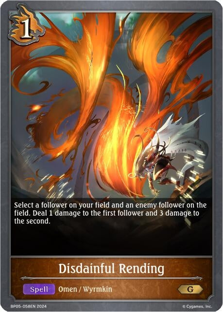 Image for Disdainful Rending (BP05: Omens Eternal) (BP05-058EN) - Shadowverse: Evolve