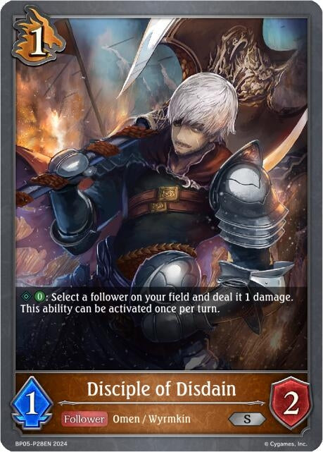 Image for Disciple of Disdain - P28 (Foil) (BP05: Omens Eternal) (BP05-P28EN) - Shadowverse: Evolve