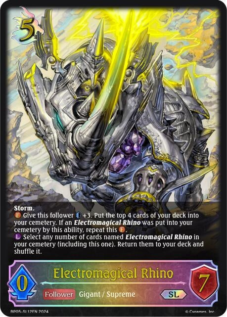 Image for Electromagical Rhino (SL) (BP05: Omens Eternal) (BP05-SL12EN) - Shadowverse: Evolve