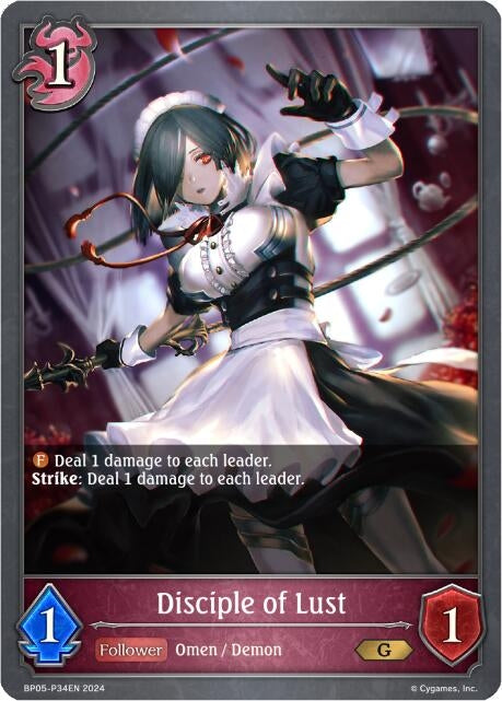 Image for Disciple of Lust - P34EN (Foil) (BP05: Omens Eternal) (BP05-P34EN) - Shadowverse: Evolve