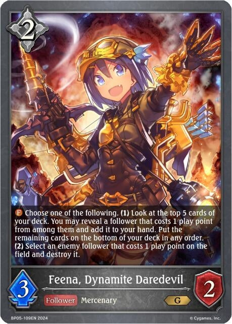 Image for Feena, Dynamite Daredevil (BP05: Omens Eternal) (BP05-109EN) - Shadowverse: Evolve