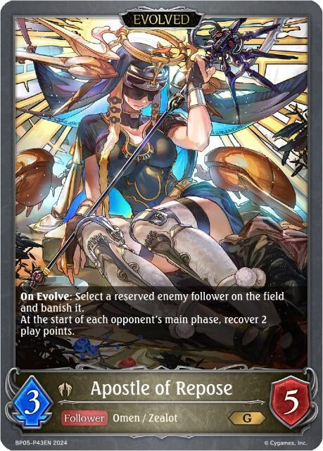 Image for Apostle of Repose (Evolved) - P43 (Foil) (BP05: Omens Eternal) (BP05-P43EN) - Shadowverse: Evolve