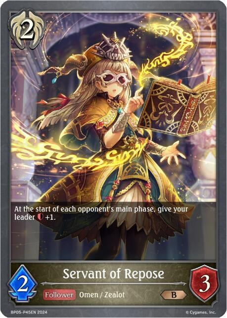 Image for Servant of Repose - P45 (Foil) (BP05: Omens Eternal) (BP05-P45EN) - Shadowverse: Evolve