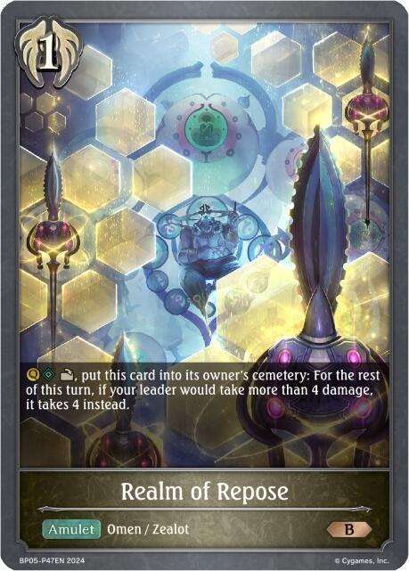 Image for Realm of Repose - P47 (Foil) (BP05: Omens Eternal) (BP05-P47EN) - Shadowverse: Evolve