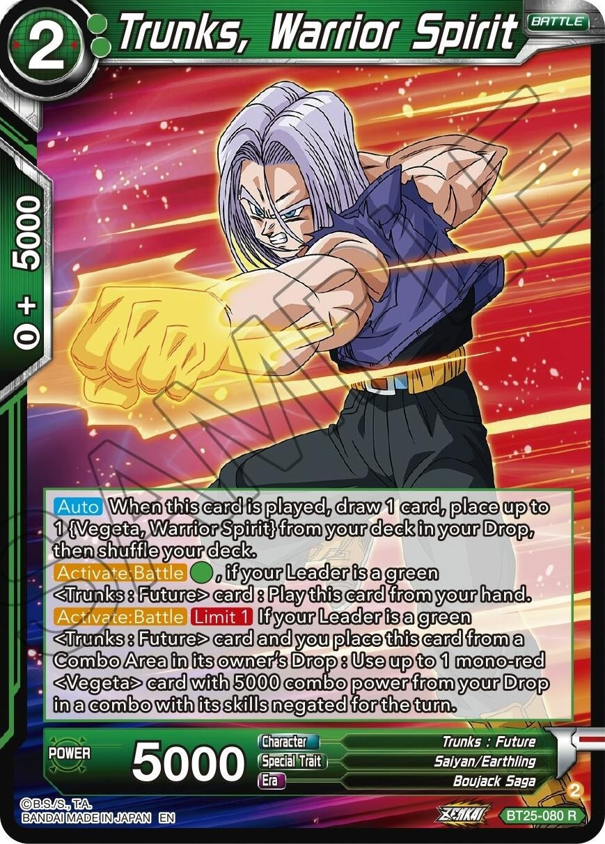 Image for Trunks, Warrior Spirit (Legend of the Dragon Balls) (BT25-080) - Dragon Ball Super: Masters