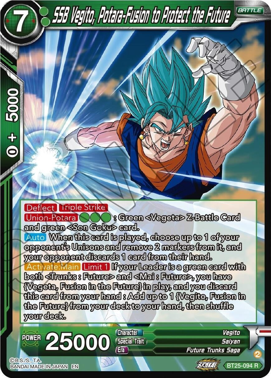 Image for SSB Vegito, Potara-Fusion to Protect the Future (Legend of the Dragon Balls) (BT25-094) - Dragon Ball Super: Masters
