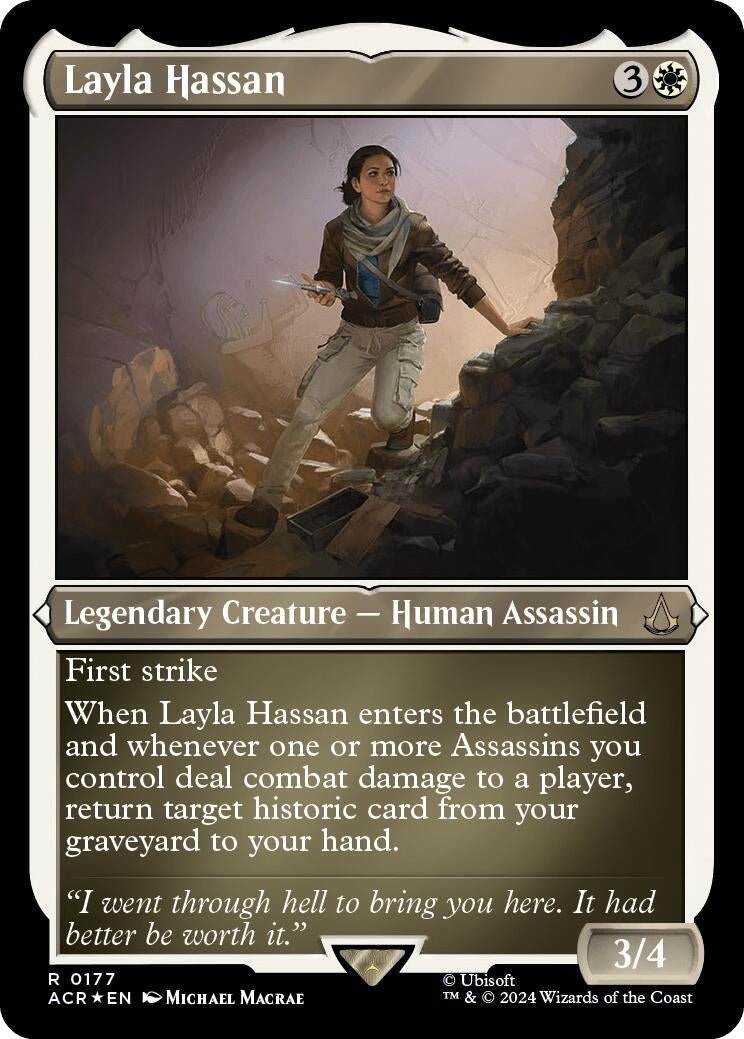 Image for Layla Hassan (Foil Etched) (Universes Beyond: Assassin's Creed) (177) - Magic: The Gathering
