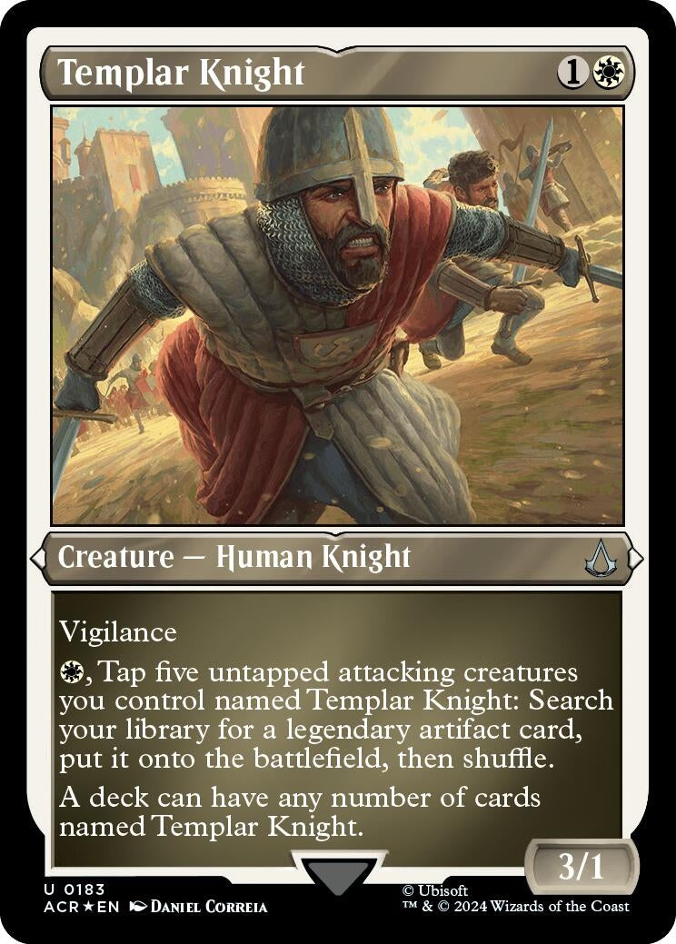 Image for Templar Knight (Foil Etched) (Universes Beyond: Assassin's Creed) (183) - Magic: The Gathering