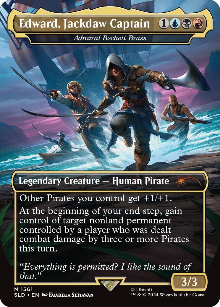 Image for Edward, Jackdaw Captain - Admiral Beckett Brass (Secret Lair Drop Series) (1561) - Magic: The Gathering