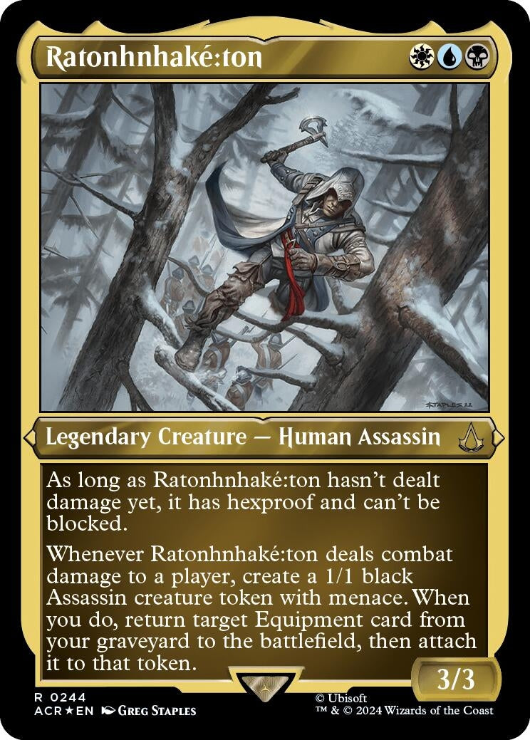 Image for Ratonhnhake:ton (Foil Etched) (Universes Beyond: Assassin's Creed) (244) - Magic: The Gathering