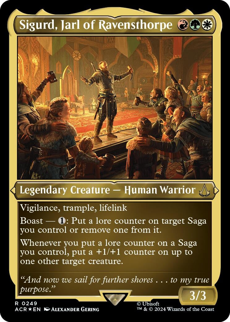 Image for Sigurd, Jarl of Ravensthorpe (Foil Etched) (Universes Beyond: Assassin's Creed) (249) - Magic: The Gathering