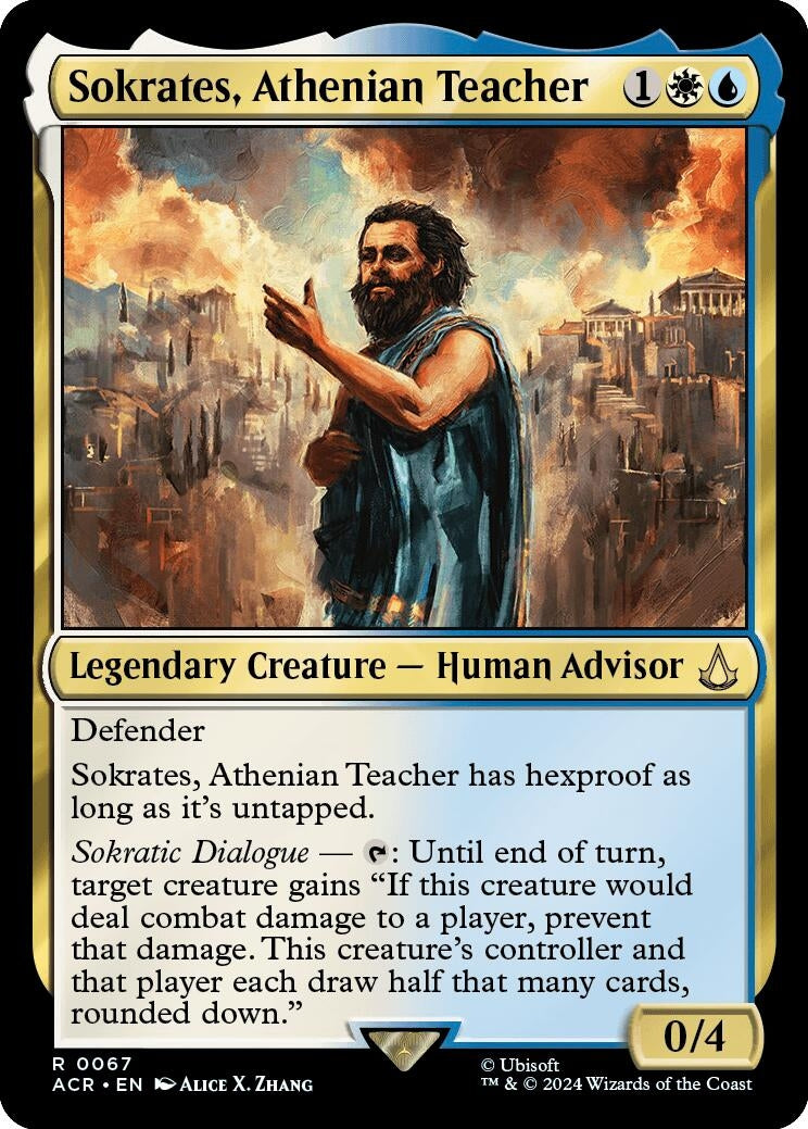 Image for Sokrates, Athenian Teacher (Universes Beyond: Assassin's Creed) (67) - Magic: The Gathering