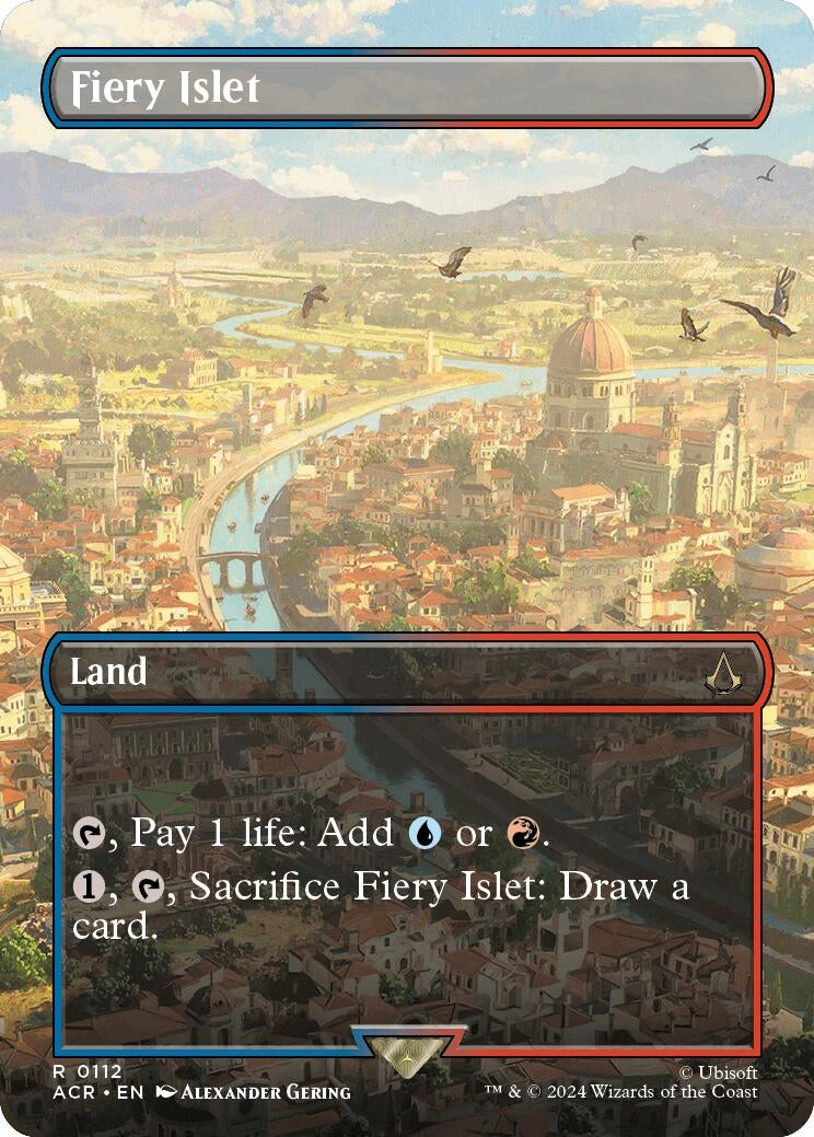 Image for Fiery Islet (Borderless) (Universes Beyond: Assassin's Creed) (112) - Magic: The Gathering