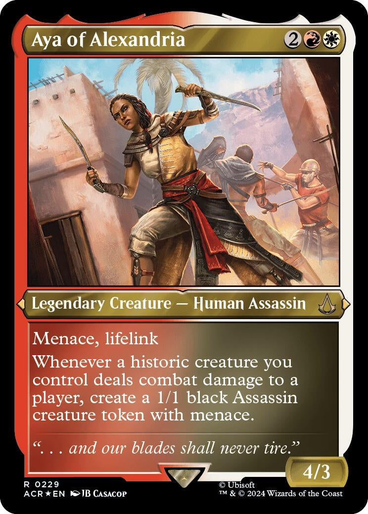 Image for Aya of Alexandria (Foil Etched) (Universes Beyond: Assassin's Creed) (229) - Magic: The Gathering