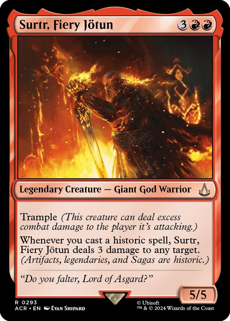 Image for Surtr, Fiery Jotun (Universes Beyond: Assassin's Creed) (293) - Magic: The Gathering