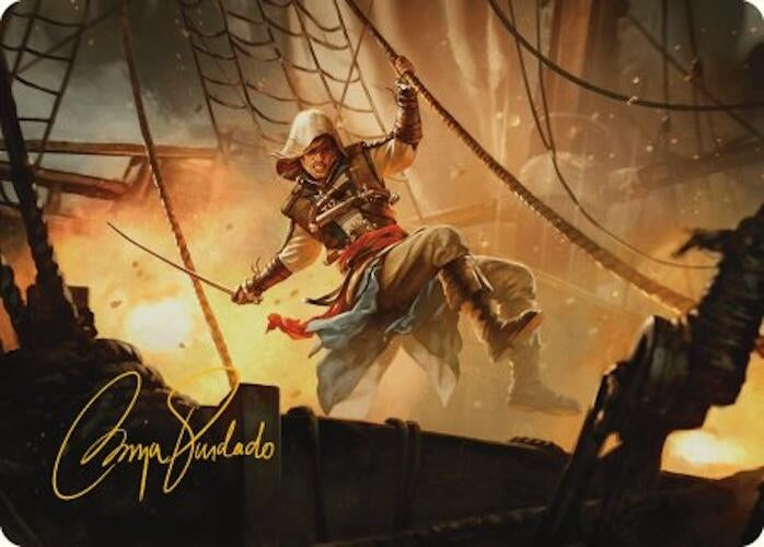 Image for Edward Kenway Art Card (Gold-Stamped Signature) (Art Series: Universes Beyond: Assassin's Creed) (5) - Magic: The Gathering