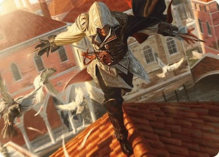 Image for Ezio, Blade of Vengeance Art Card (Art Series: Universes Beyond: Assassin's Creed) (19) - Magic: The Gathering