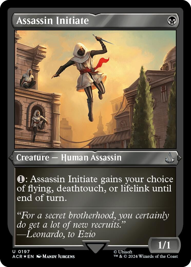 Image for Assassin Initiate (Foil Etched) (Universes Beyond: Assassin's Creed) (197) - Magic: The Gathering