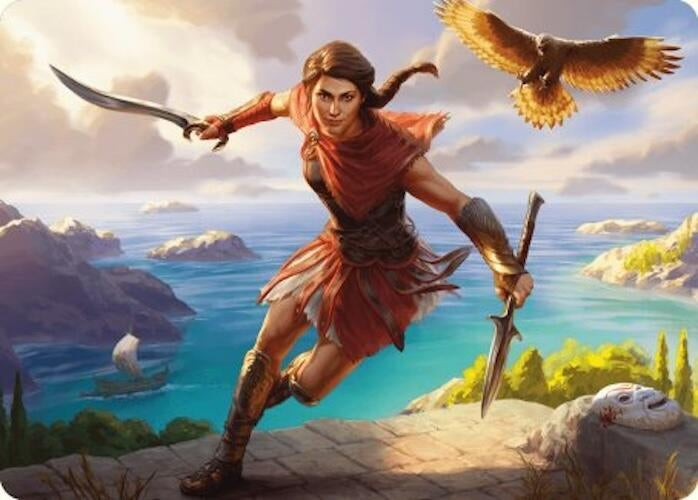 Image for Kassandra, Eagle Bearer Art Card (Art Series: Universes Beyond: Assassin's Creed) (6) - Magic: The Gathering