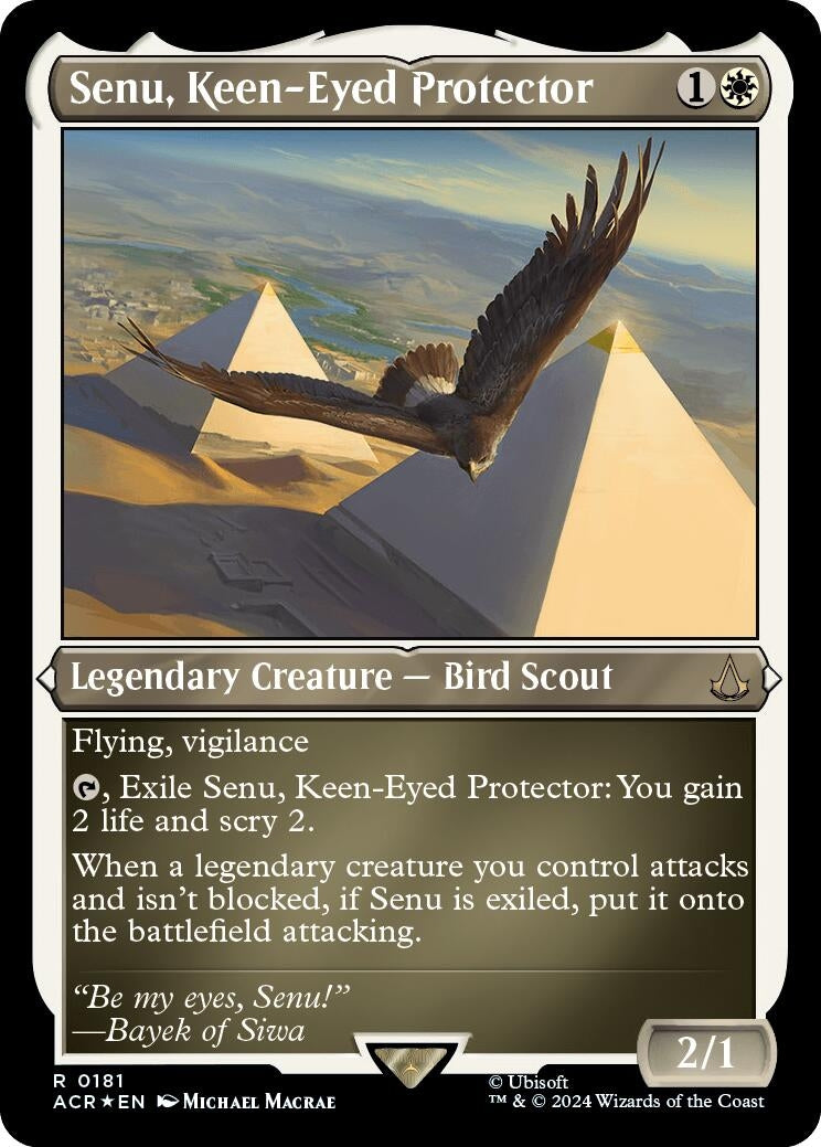 Image for Senu, Keen-Eyed Protector (Foil Etched) (Universes Beyond: Assassin's Creed) (181) - Magic: The Gathering
